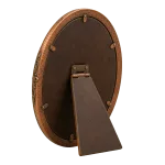The reverse of the oval frame, showing the easel back